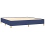 Cama box spring con colchón tela azul 200x200 cm de , Camas y somieres - Ref: Foro24-3128635, Precio: 735,63 €, Descuento: %