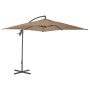 Cantilever parasol with steel pole 250x250 cm taupe by vidaXL, Umbrellas - Ref: Foro24-44880, Price: 133,49 €, Discount: %