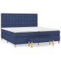 Box spring bed with blue fabric mattress 200x200 cm by , Beds and slatted bases - Ref: Foro24-3137507, Price: 728,00 €, Disco...