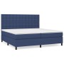 Box spring bed with blue fabric mattress 200x200 cm by , Beds and slatted bases - Ref: Foro24-3142127, Price: 682,67 €, Disco...