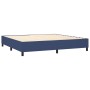 Box spring bed with blue fabric mattress 200x200 cm by , Beds and slatted bases - Ref: Foro24-3142127, Price: 682,67 €, Disco...