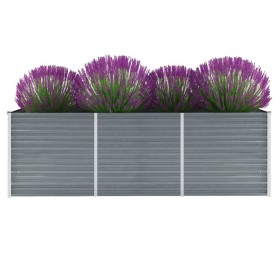 Gray galvanized steel garden bed 240x80x77 cm by vidaXL, Pots and planters - Ref: Foro24-44840, Price: 77,43 €, Discount: %