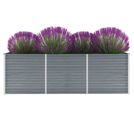 Gray galvanized steel garden bed 240x80x77 cm by vidaXL, Pots and planters - Ref: Foro24-44840, Price: 74,61 €, Discount: %