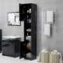 Glossy black plywood bathroom cabinet 30x30x183.5cm by , Bathroom furniture - Ref: Foro24-802676, Price: 140,87 €, Discount: %