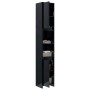 Glossy black plywood bathroom cabinet 30x30x183.5cm by , Bathroom furniture - Ref: Foro24-802676, Price: 140,87 €, Discount: %