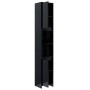 Glossy black plywood bathroom cabinet 30x30x183.5cm by , Bathroom furniture - Ref: Foro24-802676, Price: 140,87 €, Discount: %