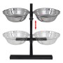 Adjustable Pet Feeding Holder 2X1.6L Stainless Bowl by , Pet bowls, feeders, and waterers - Ref: Foro24-170091, Price: 30,10 ...