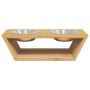 Tall bamboo dog feeders 35.5x18x10.5 cm by , Pet bowls, feeders, and waterers - Ref: Foro24-373370, Price: 25,48 €, Discount: %