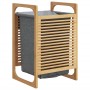 Dirty clothes basket with gray bamboo bag 32x30x36.5 cm by , Laundry baskets - Ref: Foro24-373366, Price: 58,77 €, Discount: %