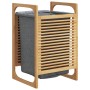 Dirty clothes basket with gray bamboo bag 32x30x36.5 cm by , Laundry baskets - Ref: Foro24-373366, Price: 58,77 €, Discount: %