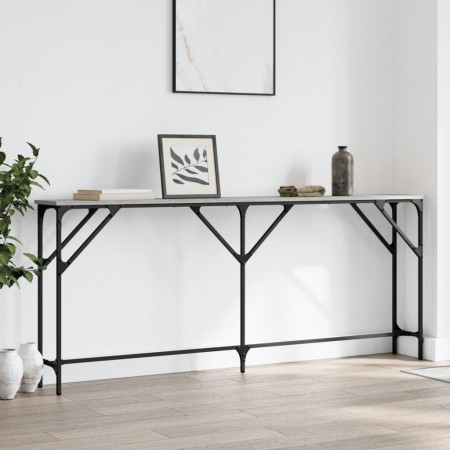 Sonoma gray engineered wood console table 180x23x75 cm by , Side tables - Ref: Foro24-837770, Price: 66,24 €, Discount: %