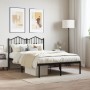 Bed frame with black metal headboard 120x200 cm by , Beds and slatted bases - Ref: Foro24-373787, Price: 82,99 €, Discount: %