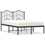 Bed frame with black metal headboard 120x200 cm by , Beds and slatted bases - Ref: Foro24-373787, Price: 82,99 €, Discount: %