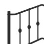 Bed frame with black metal headboard 120x200 cm by , Beds and slatted bases - Ref: Foro24-373787, Price: 82,99 €, Discount: %