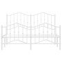 Estructura cama metal con cabecero y estribo blanco 140x200 cm de , Camas y somieres - Ref: Foro24-373857, Precio: 109,63 €, ...