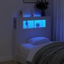 Cabecero con LED madera de ingeniería blanco 100x18,5x103,5 cm de , Cabeceros y pies de cama - Ref: Foro24-837330, Precio: 74...