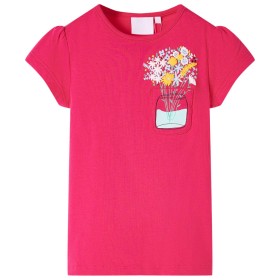 Camiseta infantil rosa chillón 140 de , Camisetas para niños - Ref: Foro24-11028, Precio: 9,99 €, Descuento: %