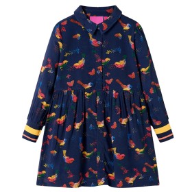 Navy blue long-sleeved children's dress 104 by , Children's dresses - Ref: Foro24-13940, Price: 18,99 €, Discount: %