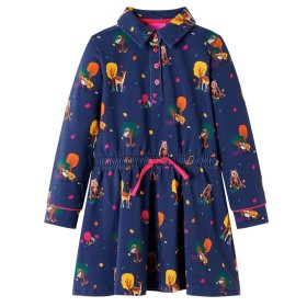 Children's long-sleeved navy blue cord dress 140 by , Children's dresses - Ref: Foro24-13963, Price: 14,99 €, Discount: %