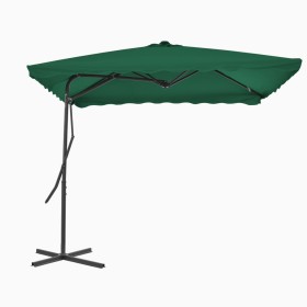 Garden umbrella with steel pole 250x250 cm green by vidaXL, Umbrellas - Ref: Foro24-44881, Price: 115,99 €, Discount: %