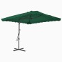 Garden umbrella with steel pole 250x250 cm green by vidaXL, Umbrellas - Ref: Foro24-44881, Price: 127,24 €, Discount: %