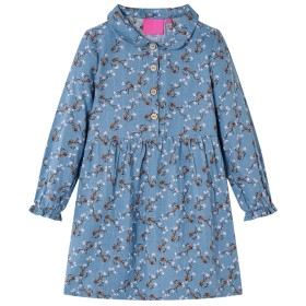 Vestido infantil de manga larga azul petróleo 140 de , Vestidos de niños - Ref: Foro24-14353, Precio: 11,99 €, Descuento: %