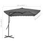 Garden umbrella with steel pole 250x250 cm anthracite by vidaXL, Umbrellas - Ref: Foro24-44883, Price: 115,71 €, Discount: %