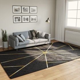 Alfombra lavable antideslizante negro y dorado 190x300 cm de , Alfombras - Ref: Foro24-136619, Precio: 99,99 €, Descuento: %