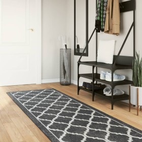 Black and white non-slip washable rug 80x300 cm by , Rugs - Ref: Foro24-136604, Price: 42,58 €, Discount: %