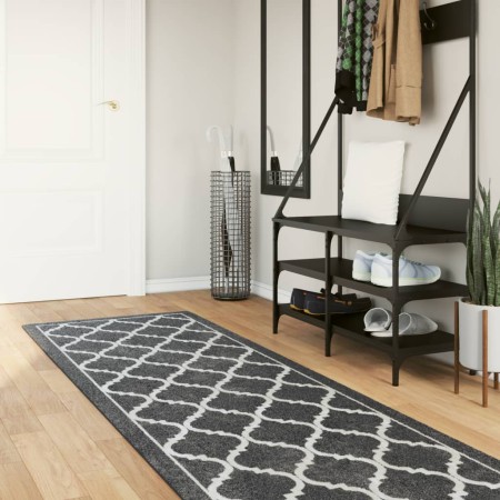 Black and white non-slip washable rug 80x300 cm by , Rugs - Ref: Foro24-136604, Price: 42,92 €, Discount: %