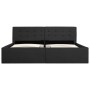 Cama canapé hidráulica LED tela gris oscuro 160x200 cm de , Camas y somieres - Ref: Foro24-285574, Precio: 394,73 €, Descuent...