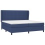 Cama box spring con colchón tela azul 200x200 cm de , Camas y somieres - Ref: Foro24-3128155, Precio: 762,53 €, Descuento: %