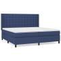 Cama box spring con colchón tela azul 200x200 cm de , Camas y somieres - Ref: Foro24-3131783, Precio: 700,31 €, Descuento: %