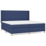 Box spring bed with blue fabric mattress 200x200 cm by , Beds and slatted bases - Ref: Foro24-3132103, Price: 694,13 €, Disco...