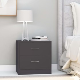 Bedside tables 2 pcs gray plywood 40x30x40 cm by vidaXL, Nightstands - Ref: Foro24-801040, Price: 74,19 €, Discount: %