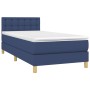 Box spring bed with mattress and LED blue fabric 100x200 cm by , Beds and slatted bases - Ref: Foro24-3134019, Price: 349,30 ...