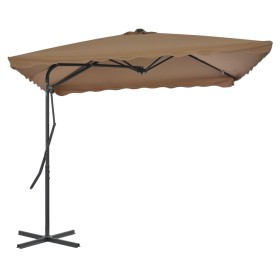 Garden umbrella with steel pole 250x250 cm taupe by vidaXL, Umbrellas - Ref: Foro24-44884, Price: 94,99 €, Discount: %