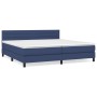 Box spring bed with blue fabric mattress 200x200 cm by , Beds and slatted bases - Ref: Foro24-3140167, Price: 603,38 €, Disco...