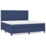 Cama box spring con colchón tela azul 200x200 cm de , Camas y somieres - Ref: Foro24-3141887, Precio: 703,40 €, Descuento: %