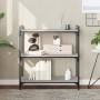 Sonoma gray engineered wood 3-shelf bookcase 80x30x86 cm by , Bookcases and shelves - Ref: Foro24-837670, Price: 46,69 €, Dis...