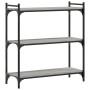 Librería 3 estantes madera ingeniería gris Sonoma 80x30x86 cm de , Librerías y estanterías - Ref: Foro24-837670, Precio: 46,6...