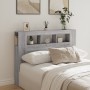 Sonoma gray engineered wood LED headboard 140x18.5x103.5 cm by , Headboards and footboards - Ref: Foro24-837349, Price: 99,41...