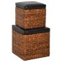 Brown Seagrass 2 Piece Ottoman Set by vidaXL, Ottomans - Ref: Foro24-246110, Price: 106,99 €, Discount: %