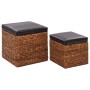 2-teiliges Ottoman-Set aus braunem Seegras von vidaXL, Osmanen - Ref: Foro24-246110, Preis: 106,55 €, Rabatt: %