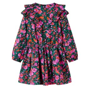 Vestido infantil de manga larga rosa chillón 140 de , Vestidos de niños - Ref: Foro24-14478, Precio: 10,99 €, Descuento: %