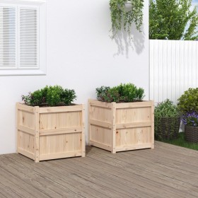 Outdoor planters 2 units solid pine wood by , Pots and planters - Ref: Foro24-837425, Price: 105,99 €, Discount: %