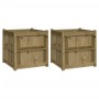 Outdoor planters 2 units impregnated pine wood by , Pots and planters - Ref: Foro24-837433, Price: 128,20 €, Discount: %