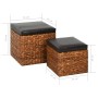 2-teiliges Ottoman-Set aus braunem Seegras von vidaXL, Osmanen - Ref: Foro24-246110, Preis: 106,55 €, Rabatt: %