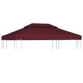 Toldo de cenador 2 niveles 310 g/m² 4x3 m burdeos de vidaXL, Cubiertas para carpas y cenadores - Ref: Foro24-44761, Precio: 6...