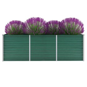 Green galvanized steel garden bed 240x80x77 cm by vidaXL, Pots and planters - Ref: Foro24-44841, Price: 73,58 €, Discount: %